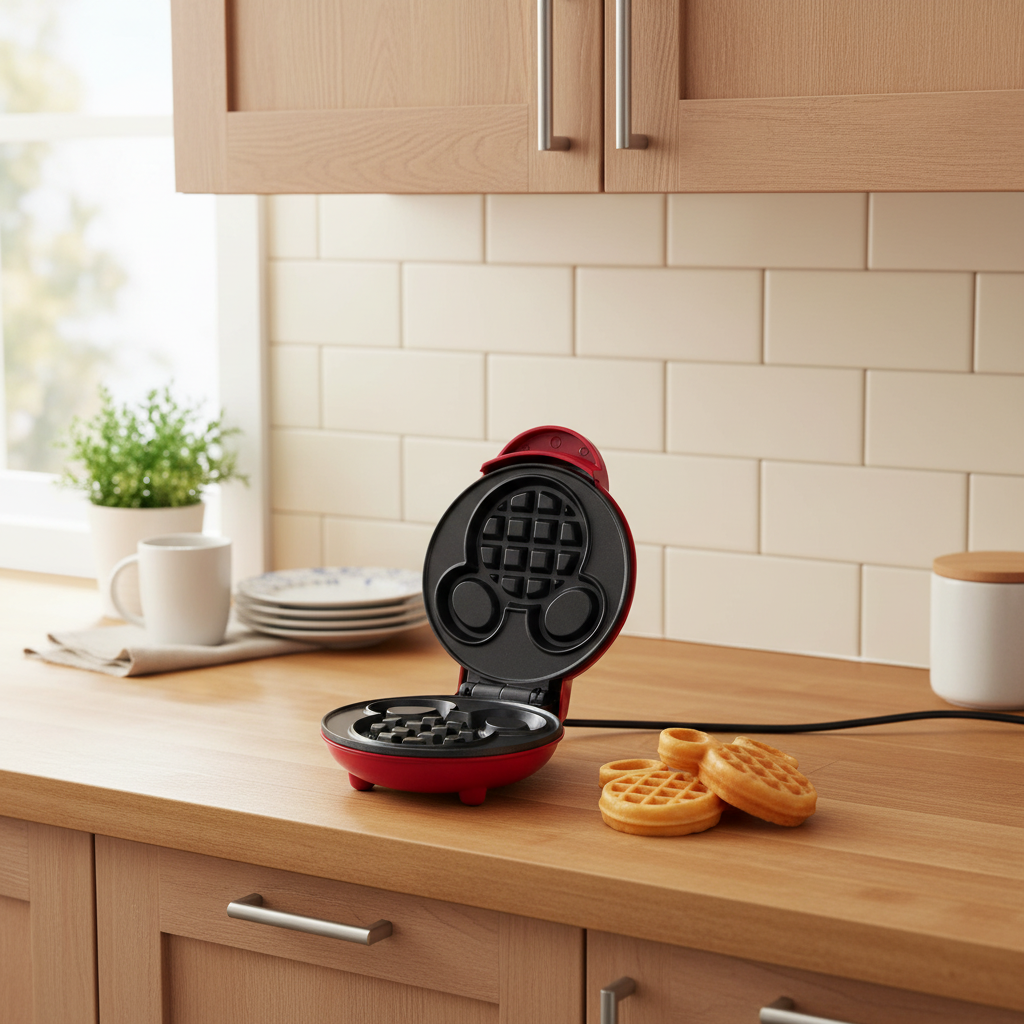 Mini waflera antiadherente Mickey Mouse